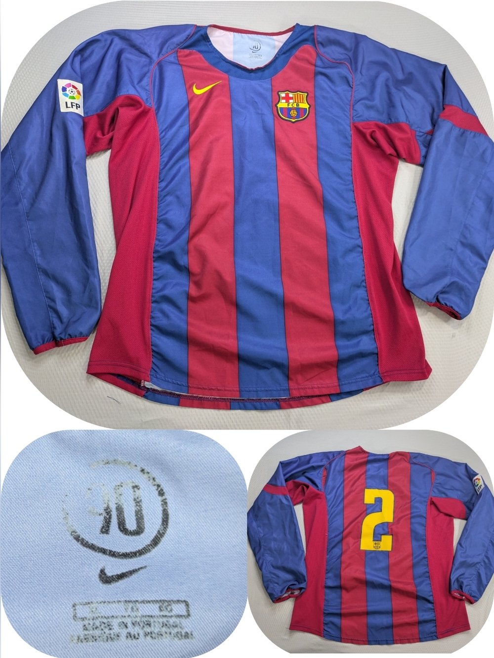 Nike Boys' Long Sleeve Football Jersey - Red & Blue